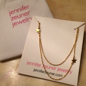 NIB Jennifer Zeuner double strand star necklace